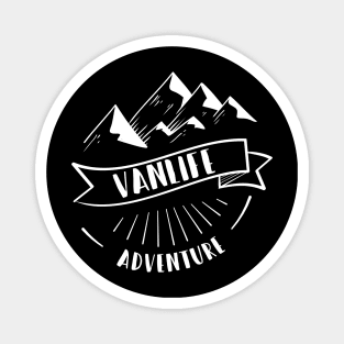 Retro Van Vintage I VanLife Camping & Mountains Magnet